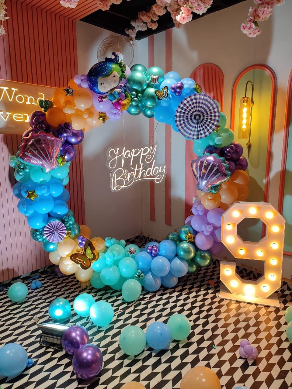 Baby Princess Birthday Decoration with beautiful pink and pastel balloon decoration, perfect for a Girl 1st Birthday Party, Baby Girl Birthday Decoration, Princess Theme Birthday, First Birthday Celebration, Kids Birthday Party Decoration and home birthday celebrations. Customized balloon colours, age number, name and theme can be arranged as per your choice. We provide balloon decoration near me and professional birthday decoration services across Nangloi, Mundka, Paschim Vihar, Punjabi Bagh, Peeragarhi, Paschim Vihar Extension, Mangolpuri, Sultanpuri, Rohini, Pitampura, Rithala, Prashant Vihar, Shalimar Bagh, Ashok Vihar, Rani Bagh, Keshav Puram, Tri Nagar, Kirti Nagar and nearby West & North-West Delhi areas.
