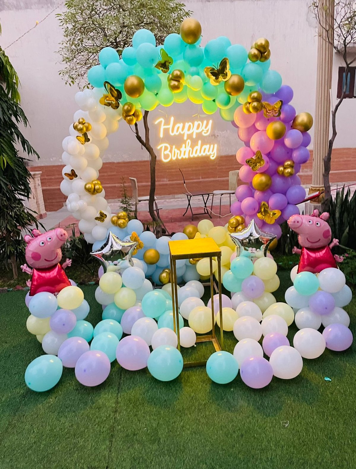Premium balloon decoration services for Birthday Decoration, Kids Birthday Decoration, Baby Welcome Decoration, Baby Shower, Anniversary Decoration, Bachelor Party and other special celebrations. We provide customized balloon decoration, ring setups, balloon arches, themed backdrops, cake table decoration and neon light setups according to your choice. Our balloon decoration services are available in Nangloi, Vikaspuri, Paschim Vihar, Palam, Dwarka Mor, Dwarka, Janakpuri, Uttam Nagar, Rajouri Garden and Punjabi Bagh. Looking for balloon decoration near me, birthday party decoration in Delhi or a balloon decoration artist near you? Our team provides complete event decoration setup at homes, hotels and party venues across Delhi NCR.