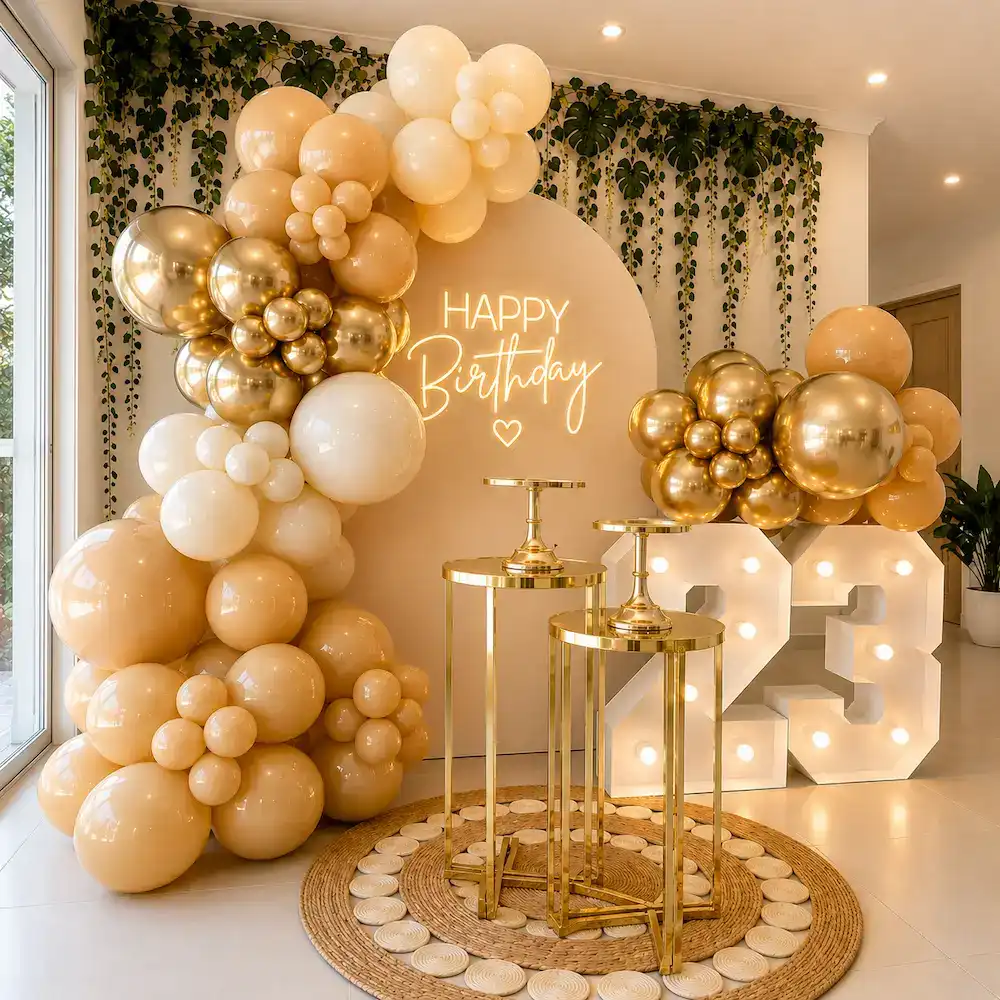 Lavish Birthday Garland Decoration - Deepak Balloon